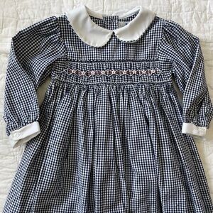 Petit Ami Blue and White smocked dress